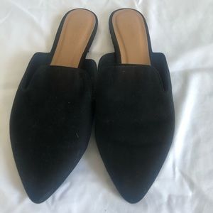 Black Velvet Mules